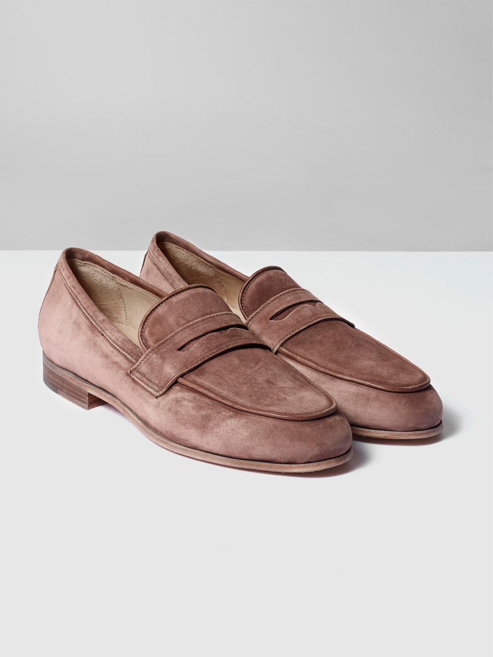 Brown Suede Penny Loafer Sacchetto Bologna
