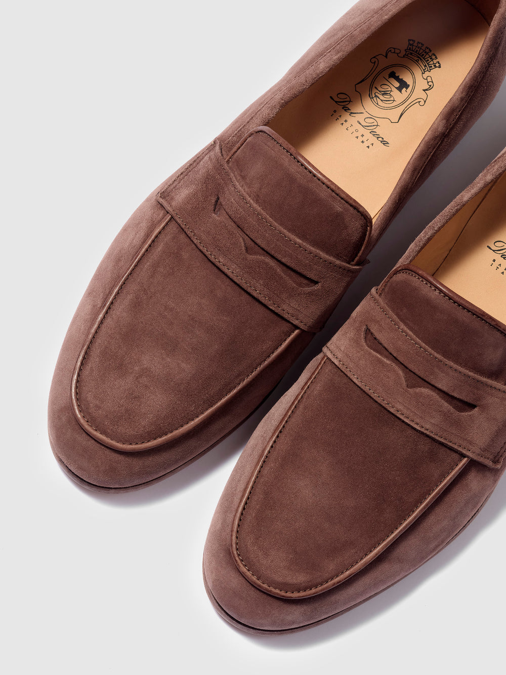 Brown Suede Penny Loafer Sacchetto Bologna