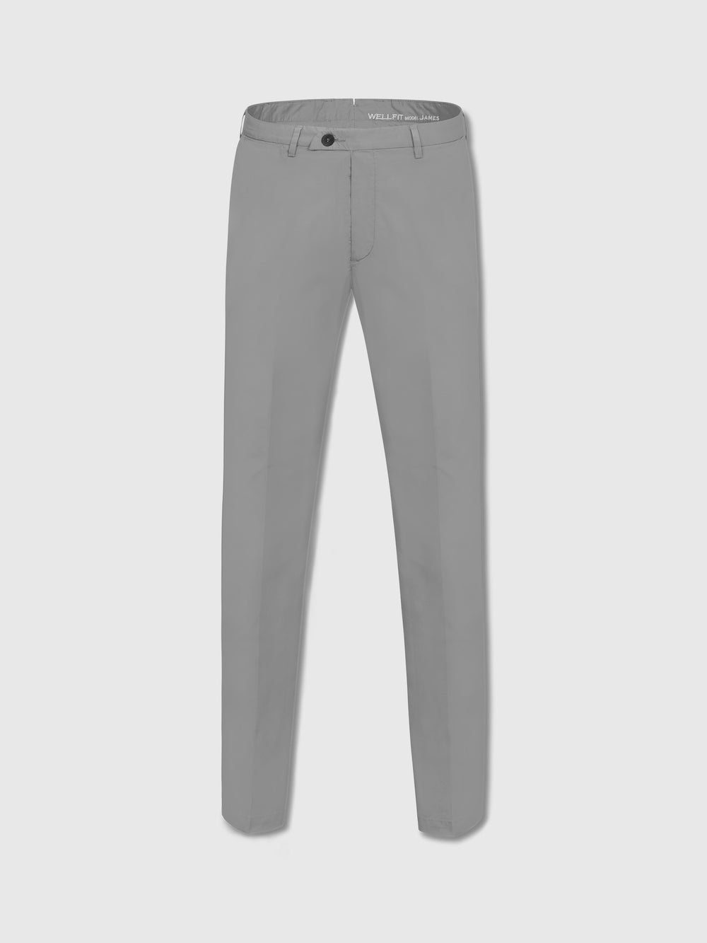 Mid Grey Pima Cotton and Silk Chino