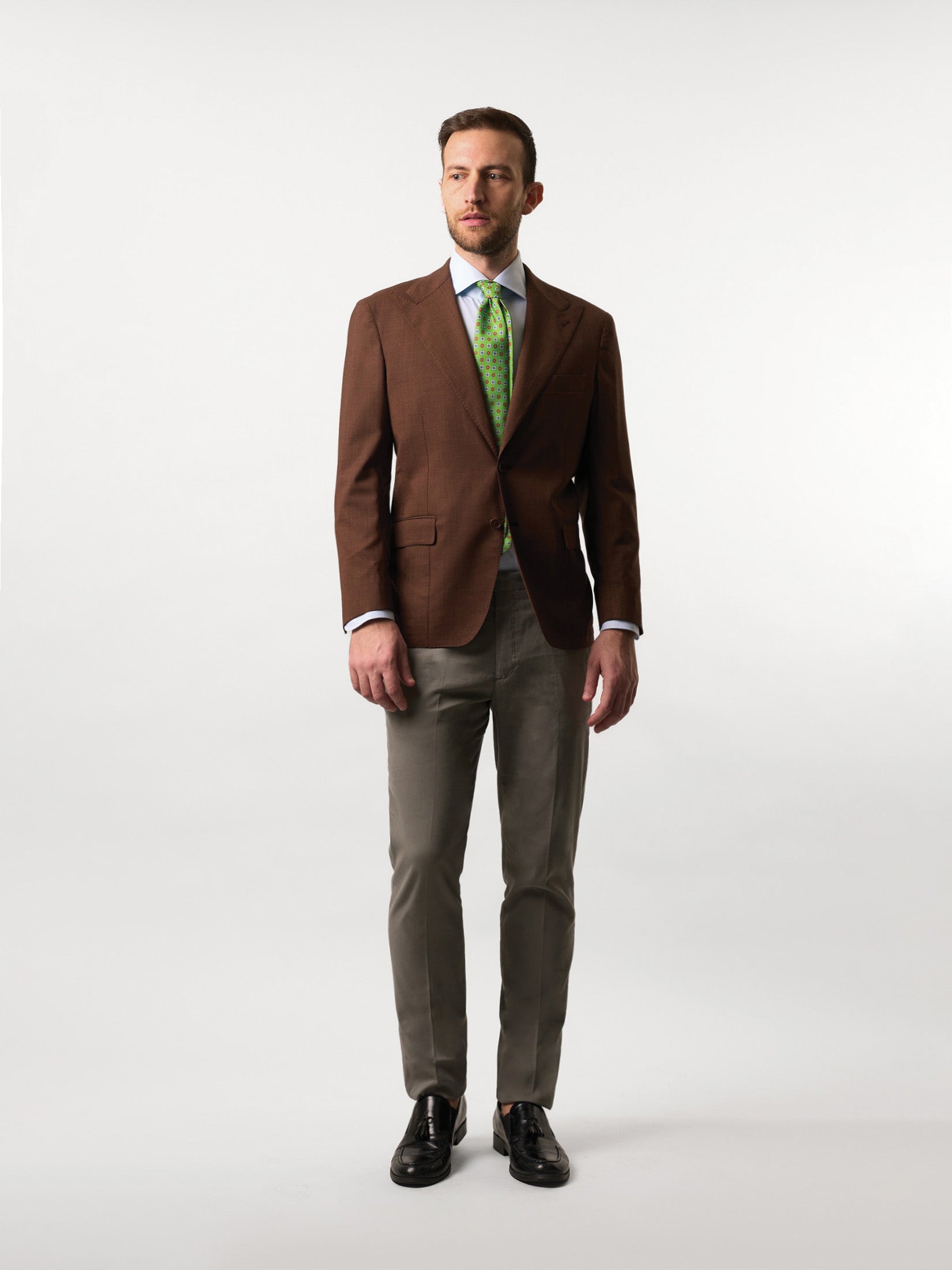 Grey Cotton and Silk Trousers