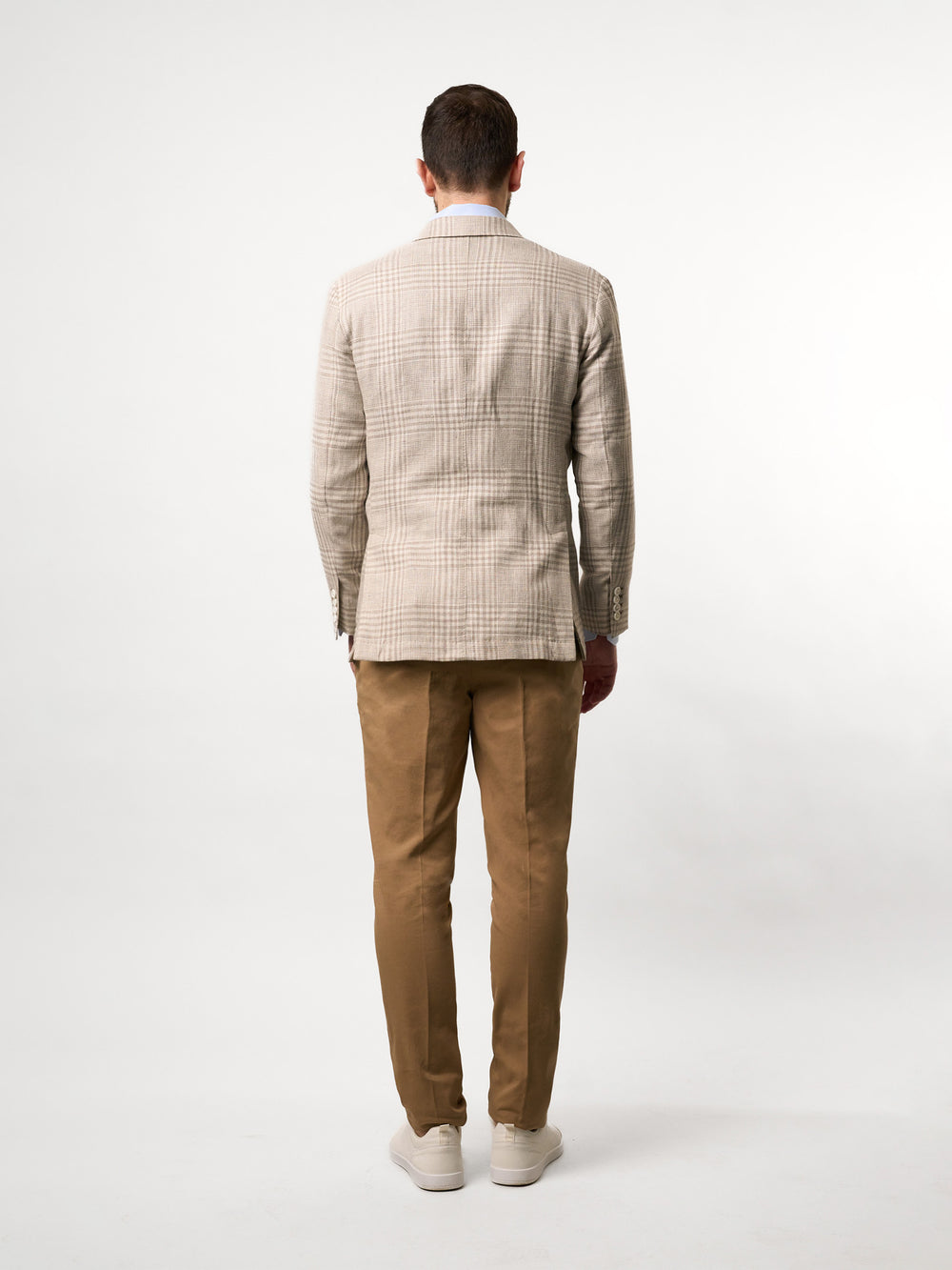 Beige Macro Prince of Wales Jacket