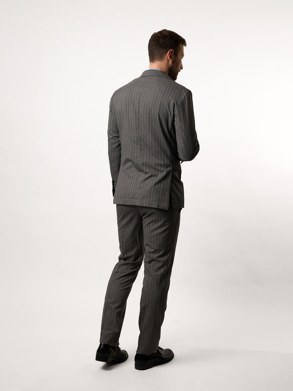 Medium Grey Pin Striped Super 160's Suit