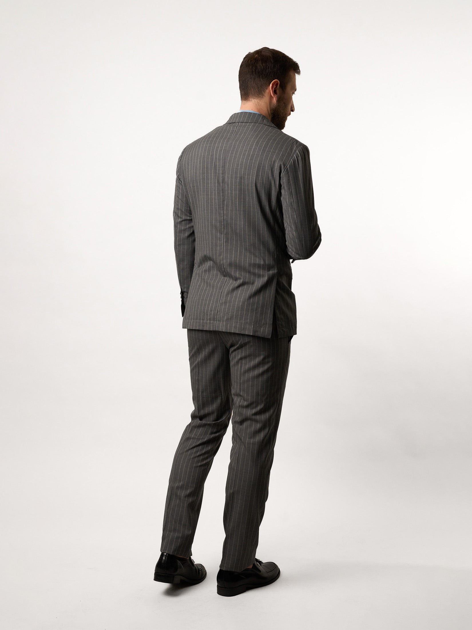 Medium Grey Pin Striped Super 160's Suit