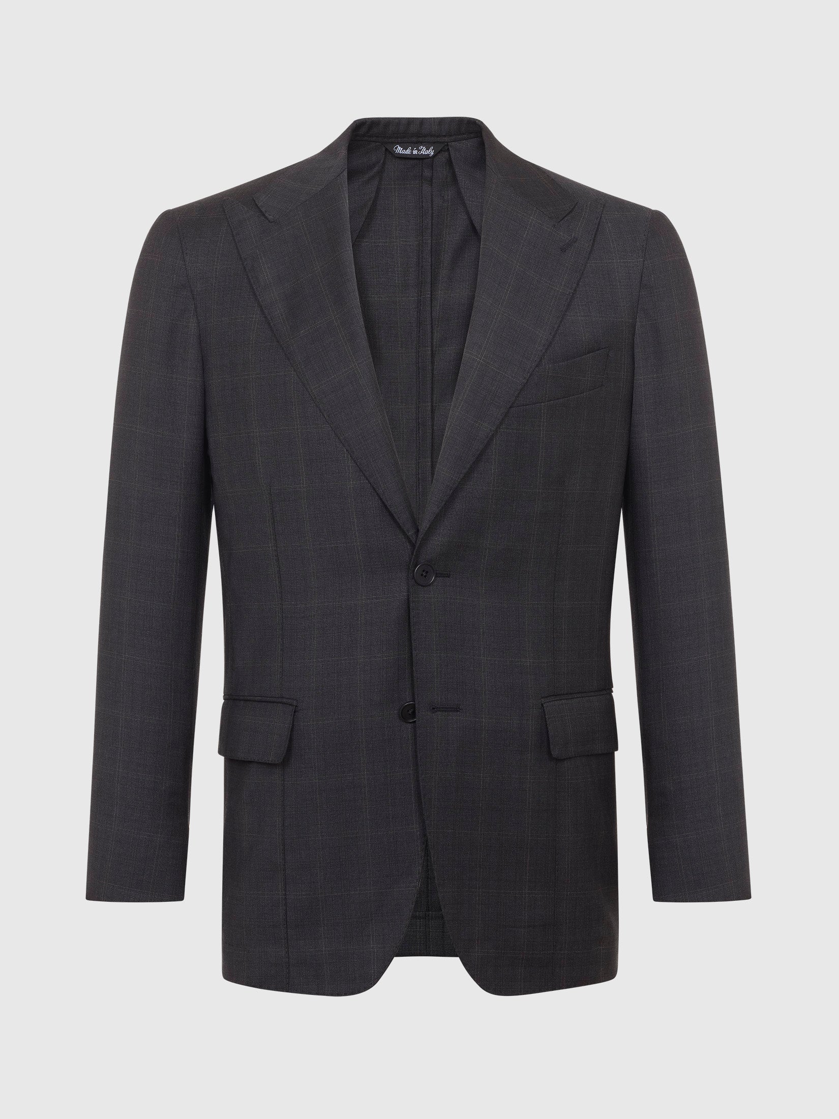 Dark Grey Light Checked Suit - Free Shipping Hong Kong