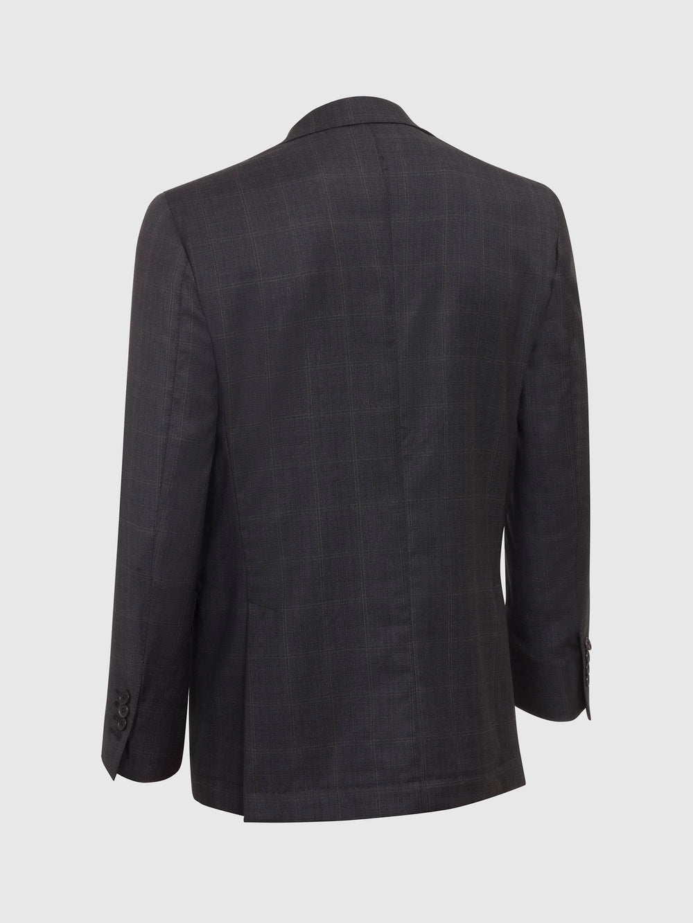 Dark Grey Light Checked Suit