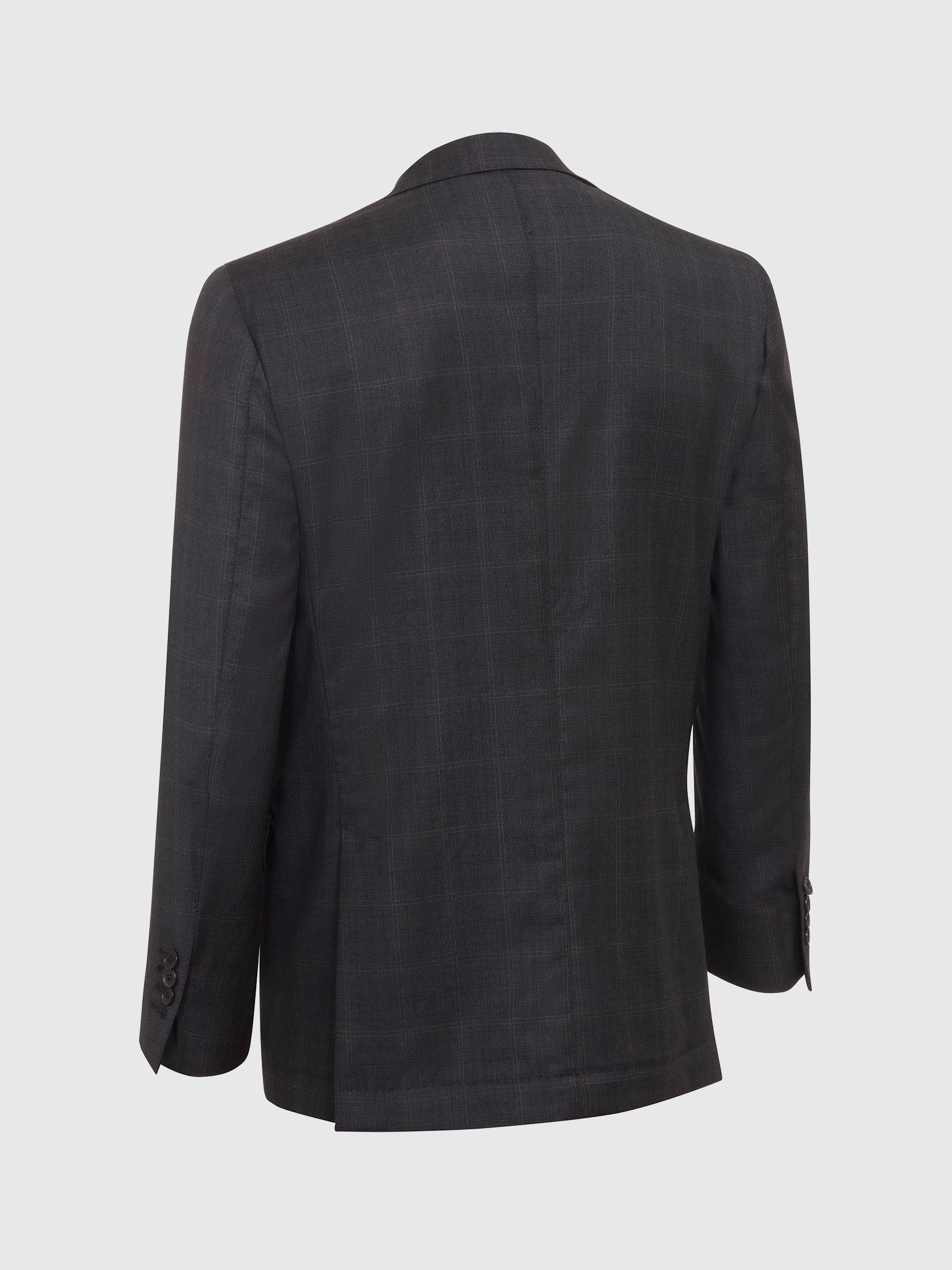 Dark Grey Light Checked Suit