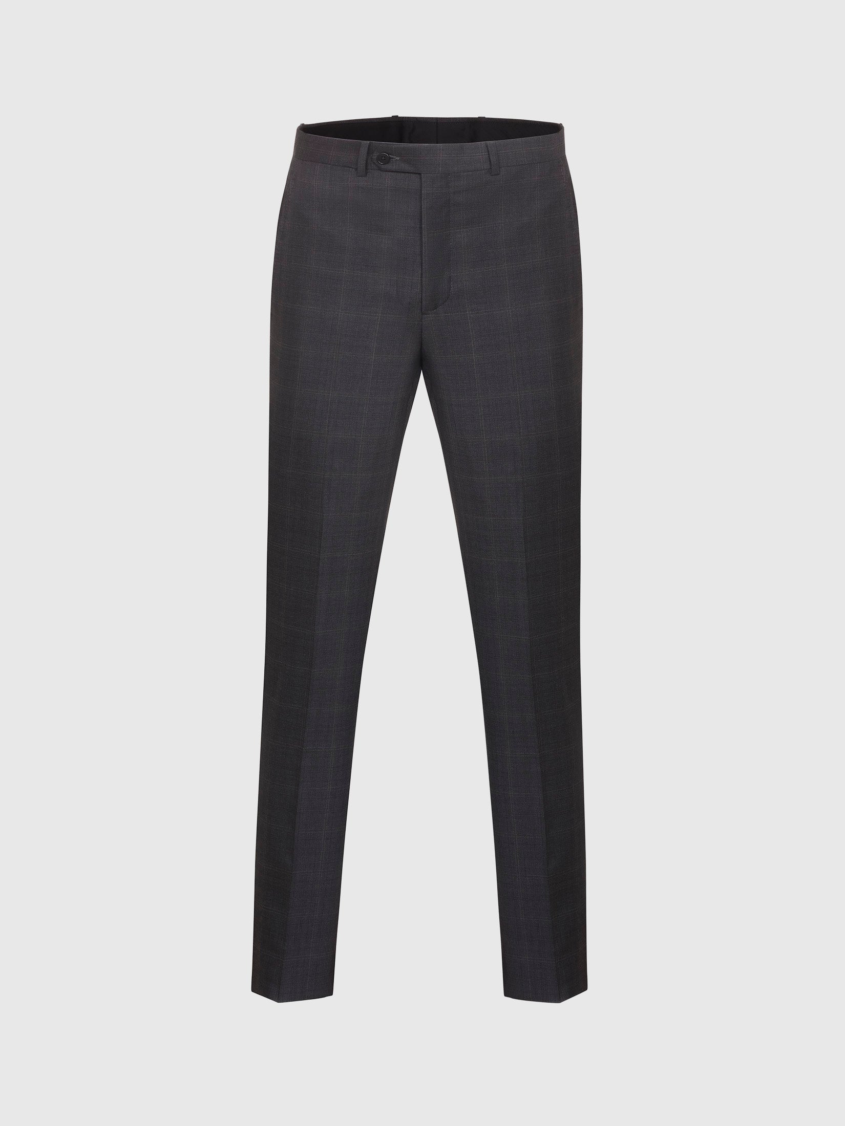 Dark Grey Light Checked Suit