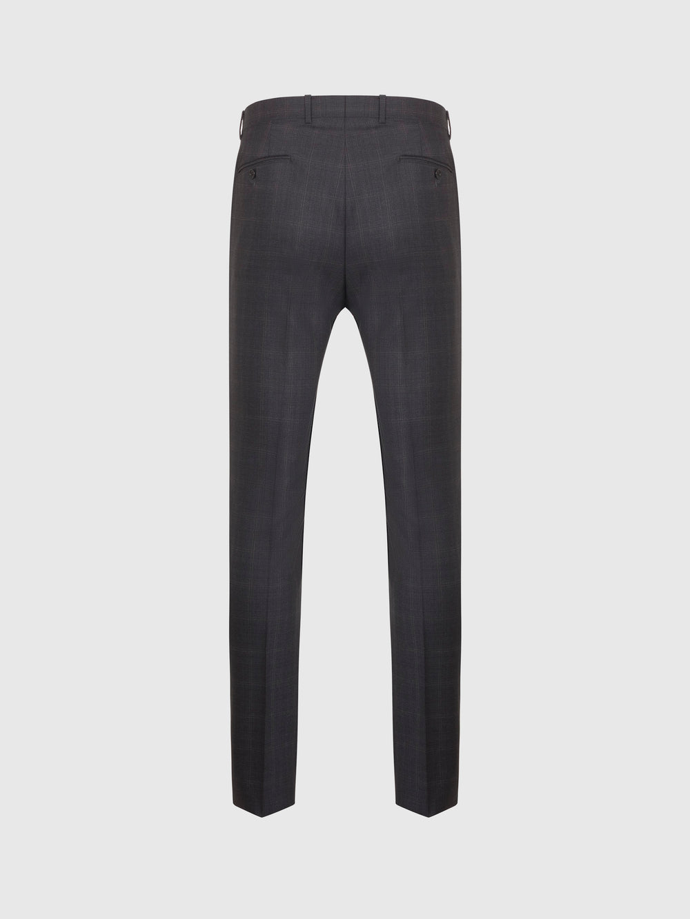 Dark Grey Light Checked Suit