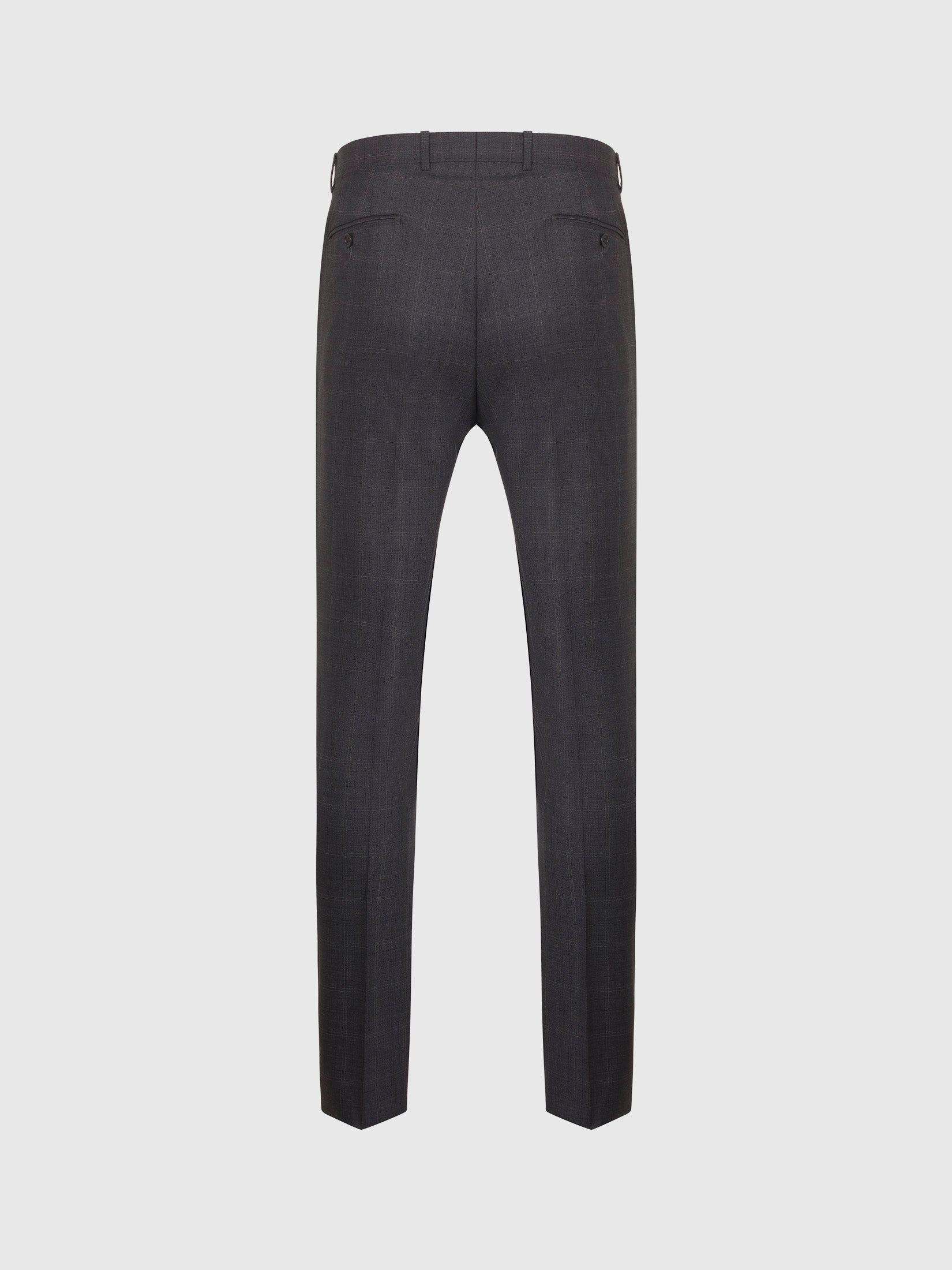 Dark Grey Light Checked Suit