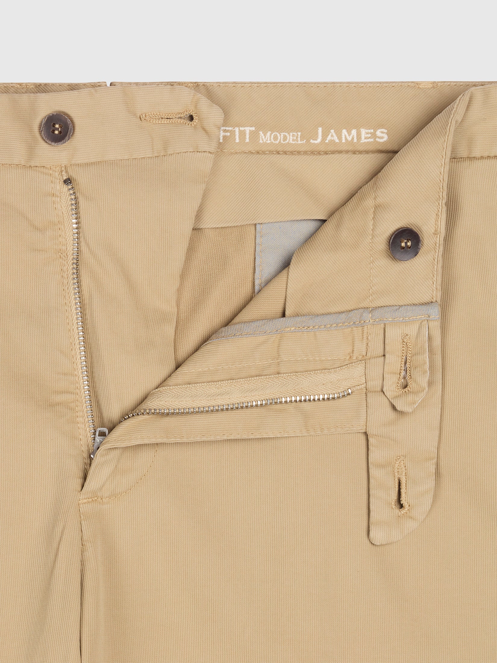 Beige Cannetté Stretchy Chino