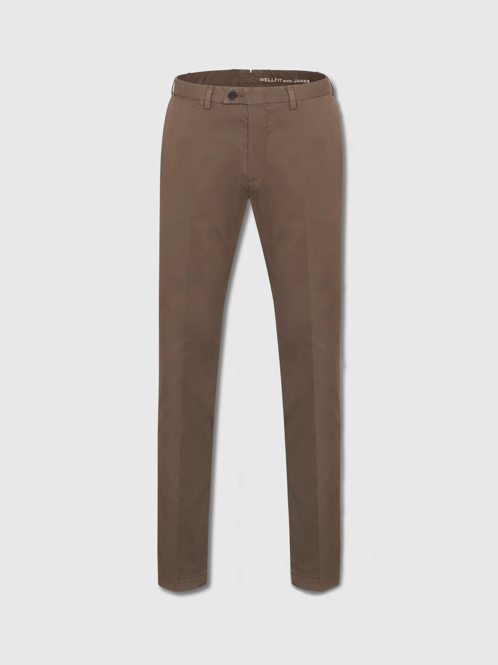 Brown Cannetté Stretchy Chino