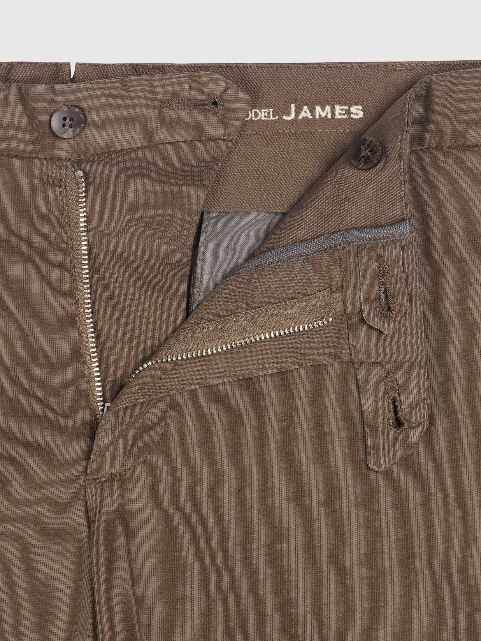 Brown Cannetté Stretchy Chino