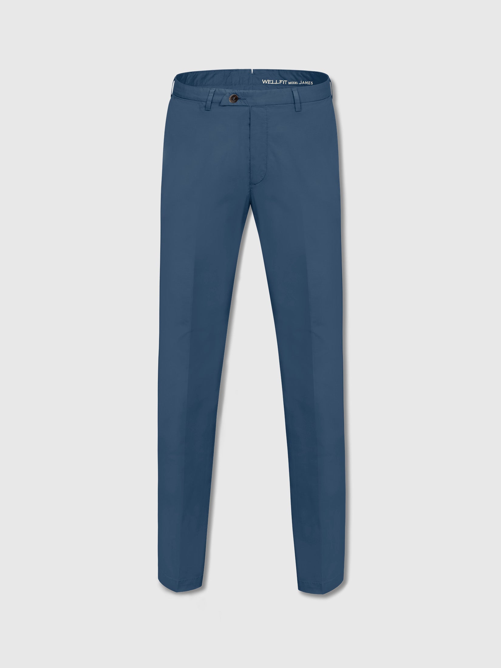 Blue Pima Cotton and Silk Chino