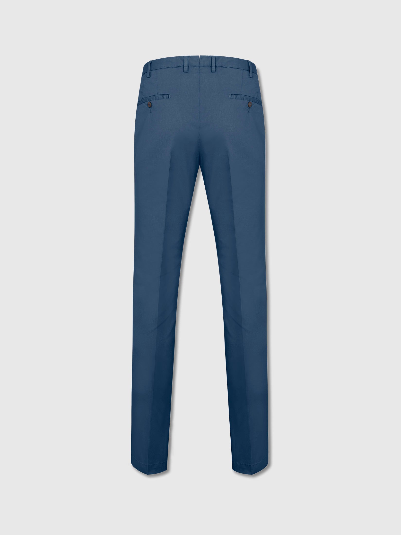 Blue Pima Cotton and Silk Chino