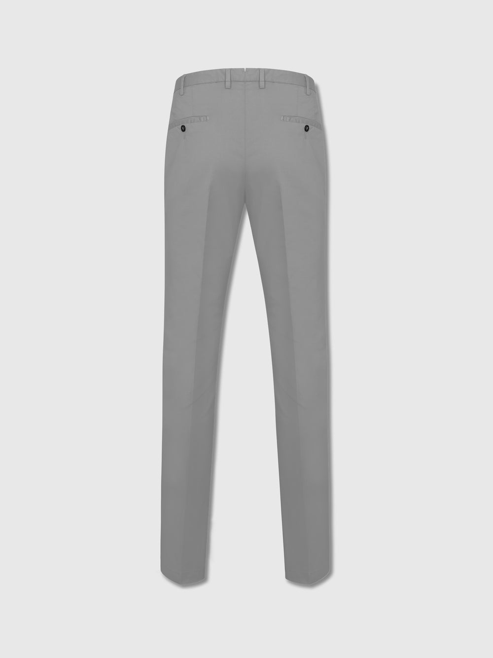 Mid Grey Pima Cotton and Silk Chino