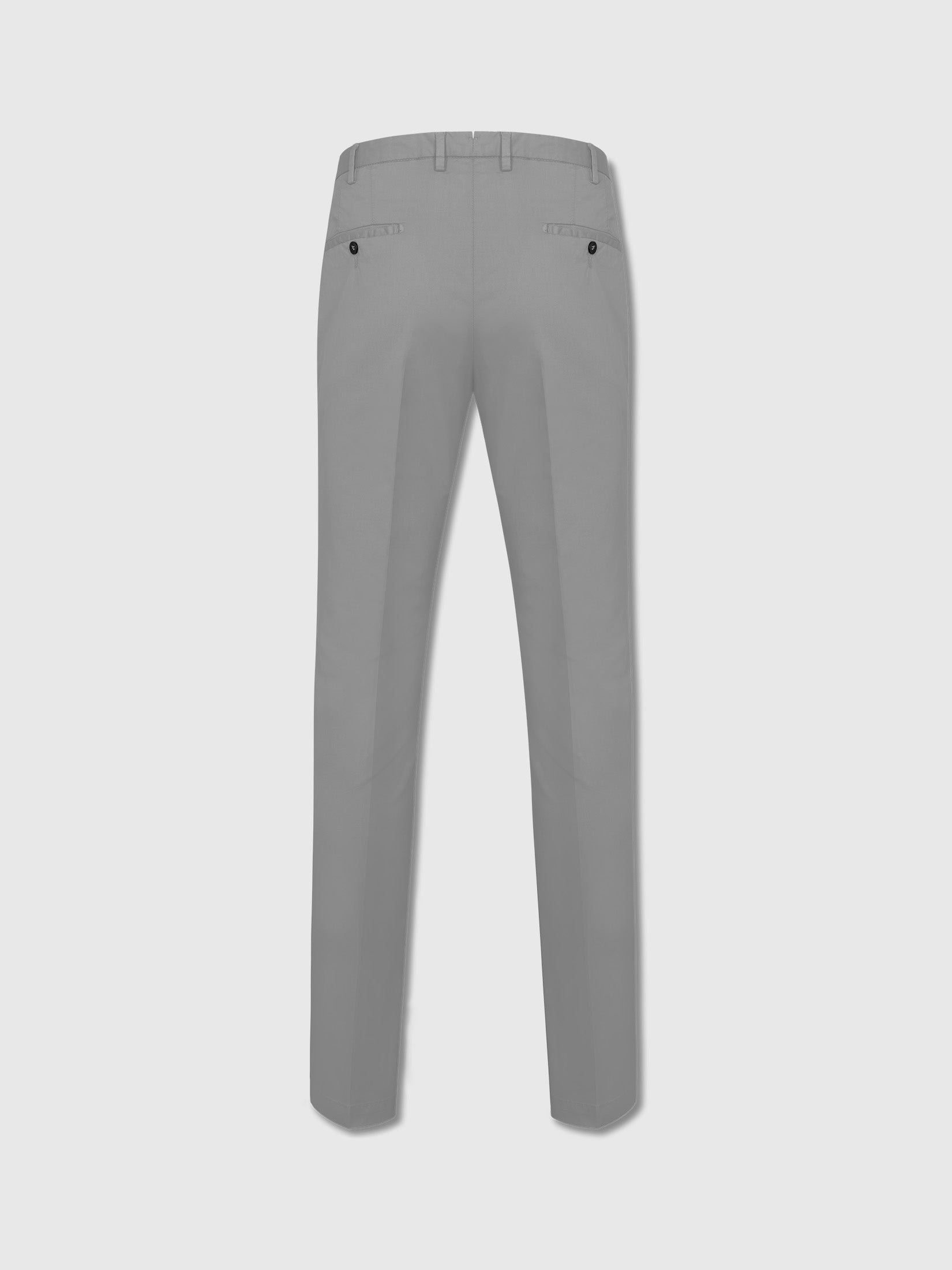 Mid Grey Pima Cotton and Silk Chino