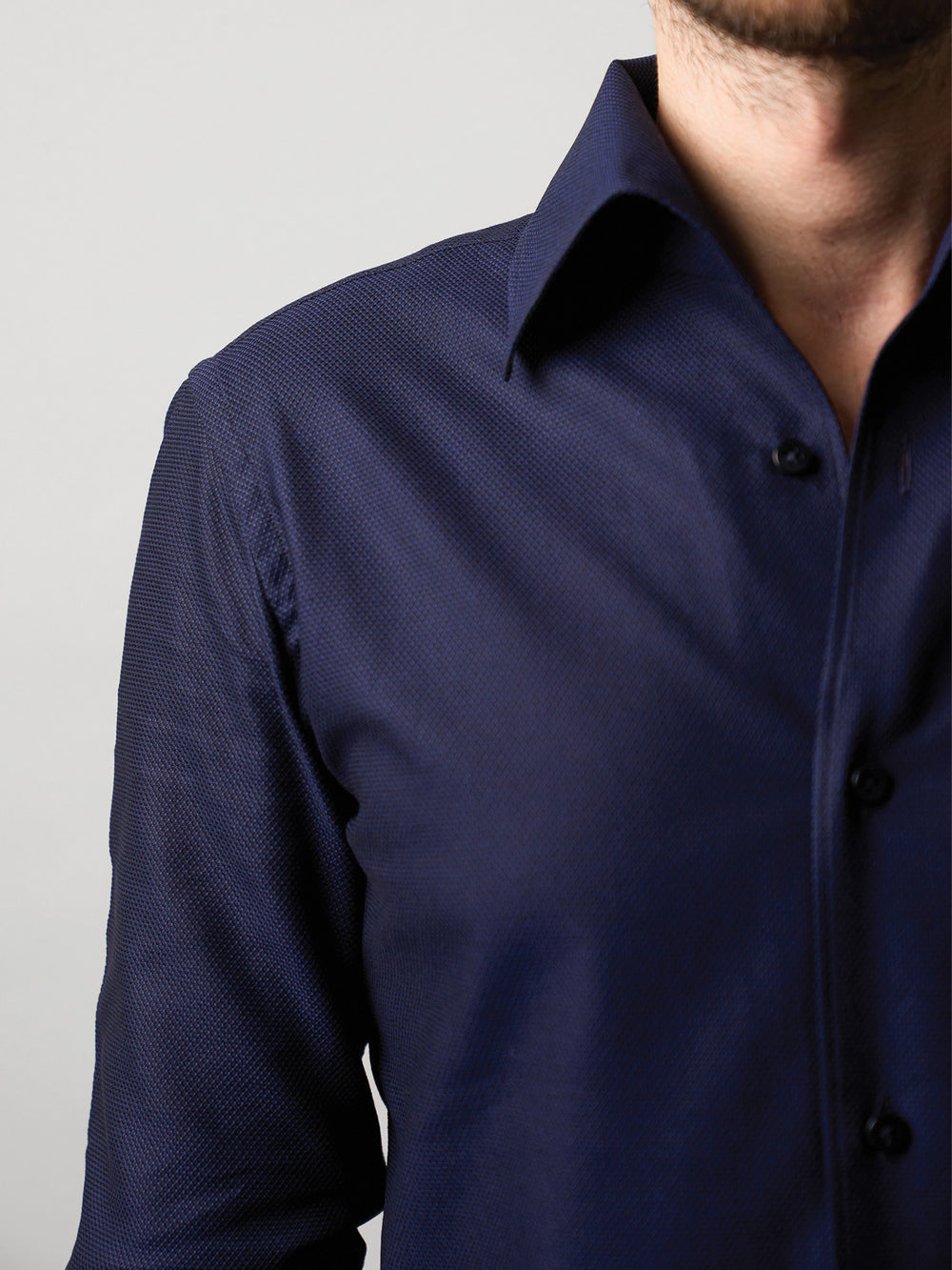Navy Blue One Piece Collar Shirt Dal Duca Navy Blue One Piece Collar Shirt Dal Duca