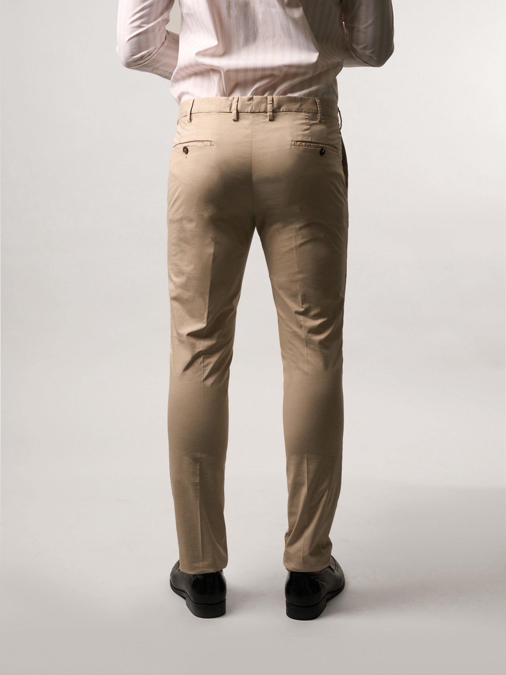 Beige Pima Cotton Trousers