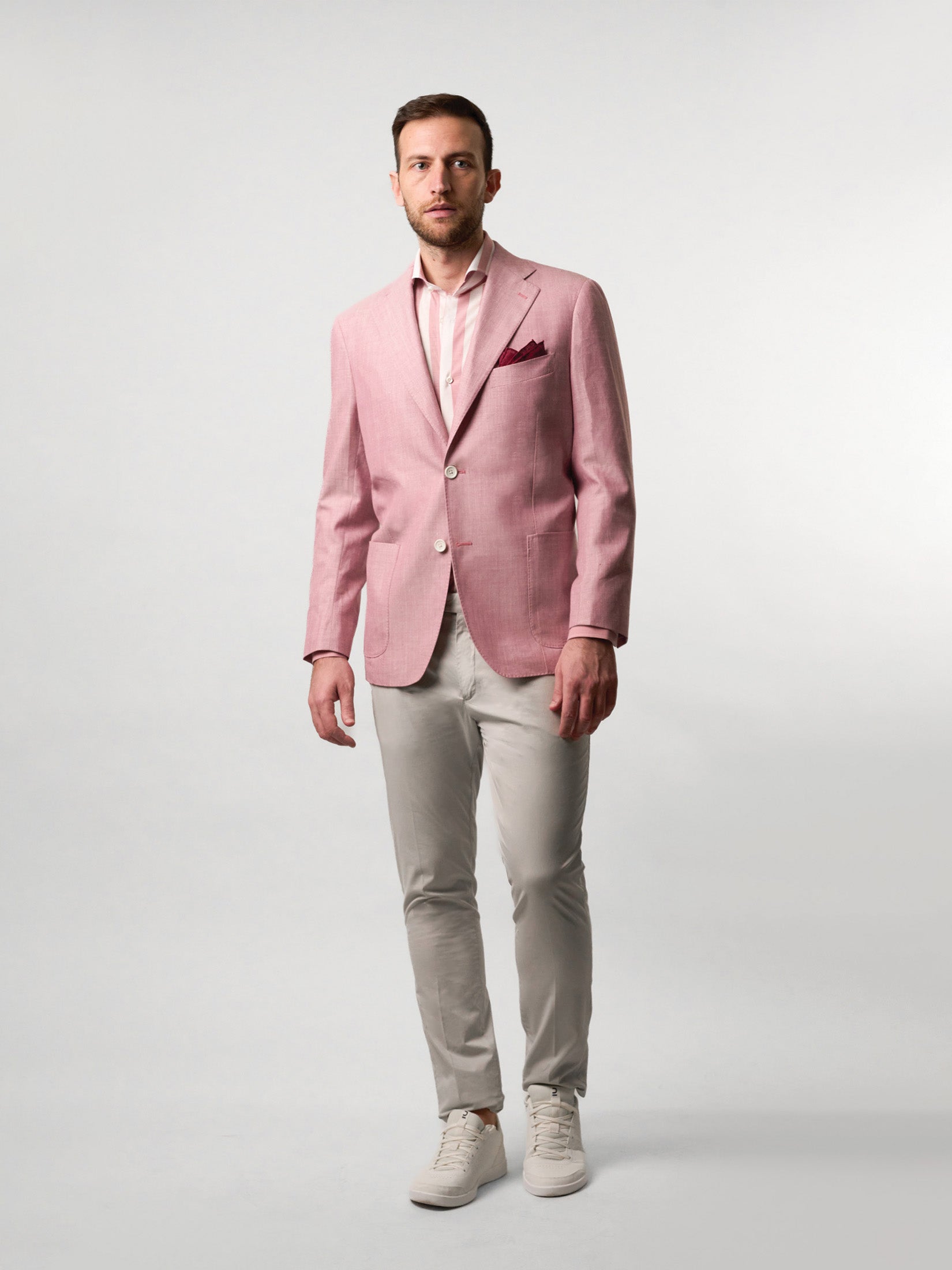 Pink Tela Single Breasted Blazer