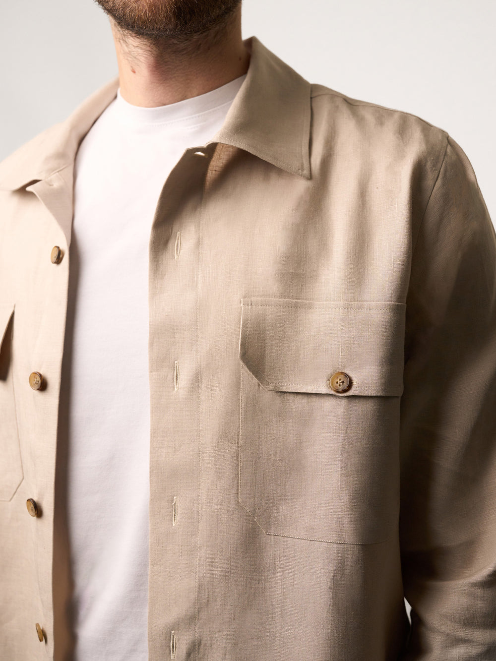 Beige Shirt for Men | Beige COMO Shirt | Dal Duca Beige Shirt for Men | Beige COMO Shirt | Dal Duca