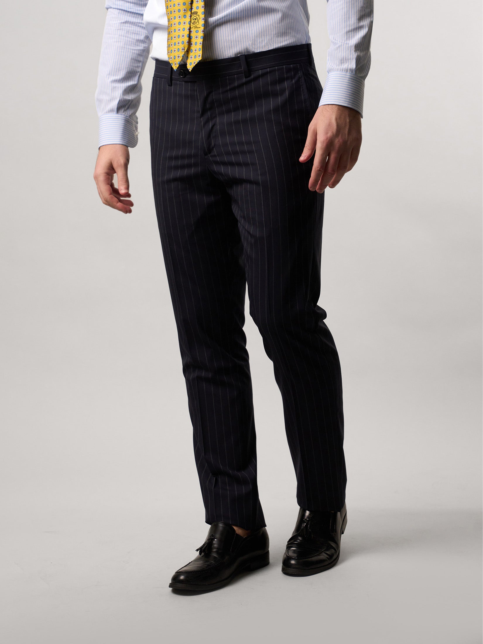 Blue Pin Striped Suit Super 160's