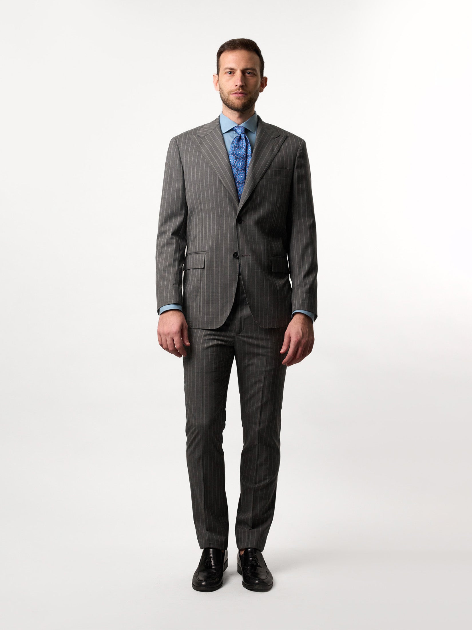 Light grey two piece suit | Order From £299, Free Delivery | THE DROP