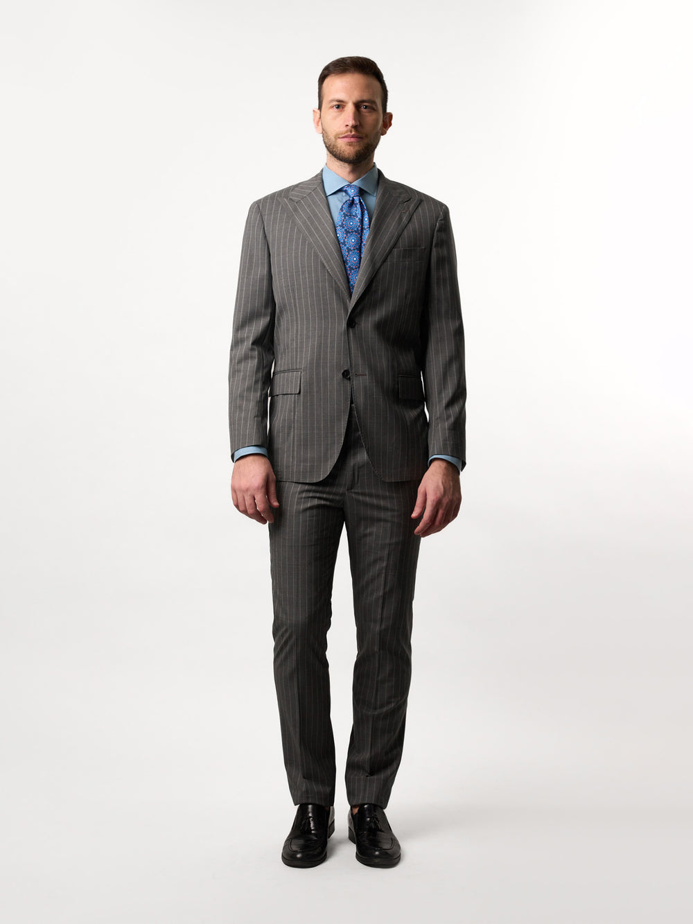 Medium Grey Pin Striped Super 160's Suit