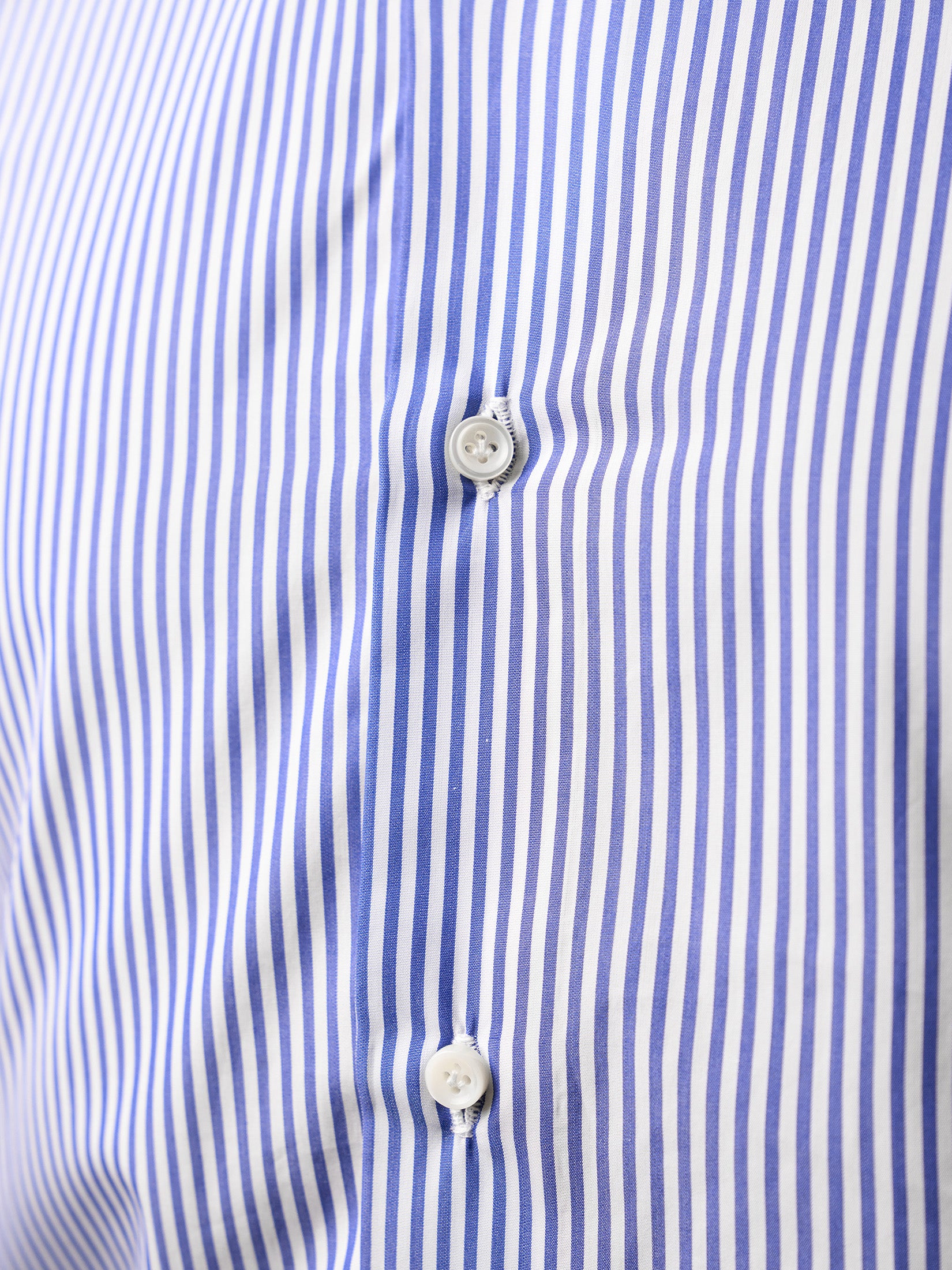 Formal Stripped White and Blue Bastoncino Shirt