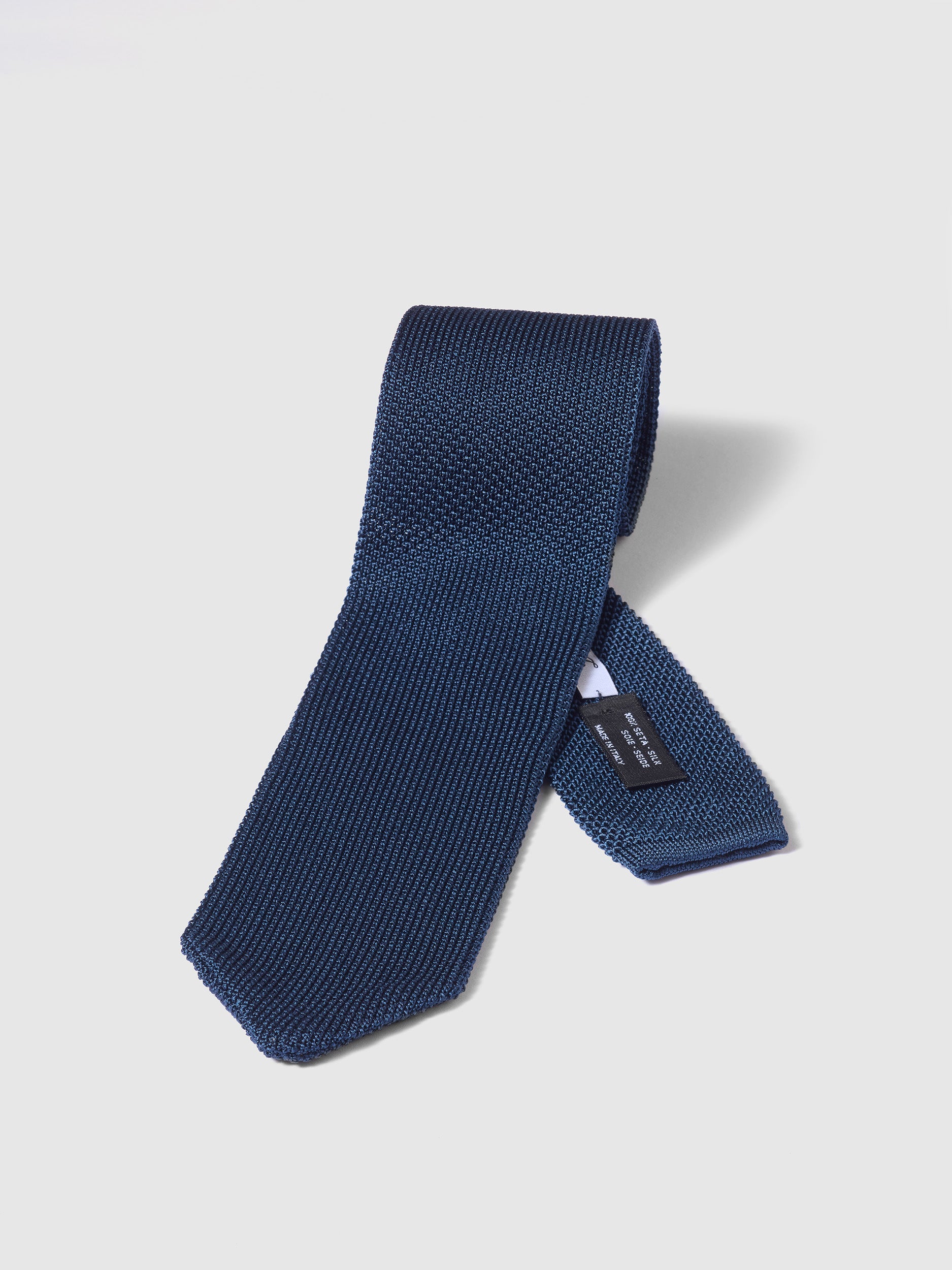 Ocean Knitted Point Tie 100% Silk