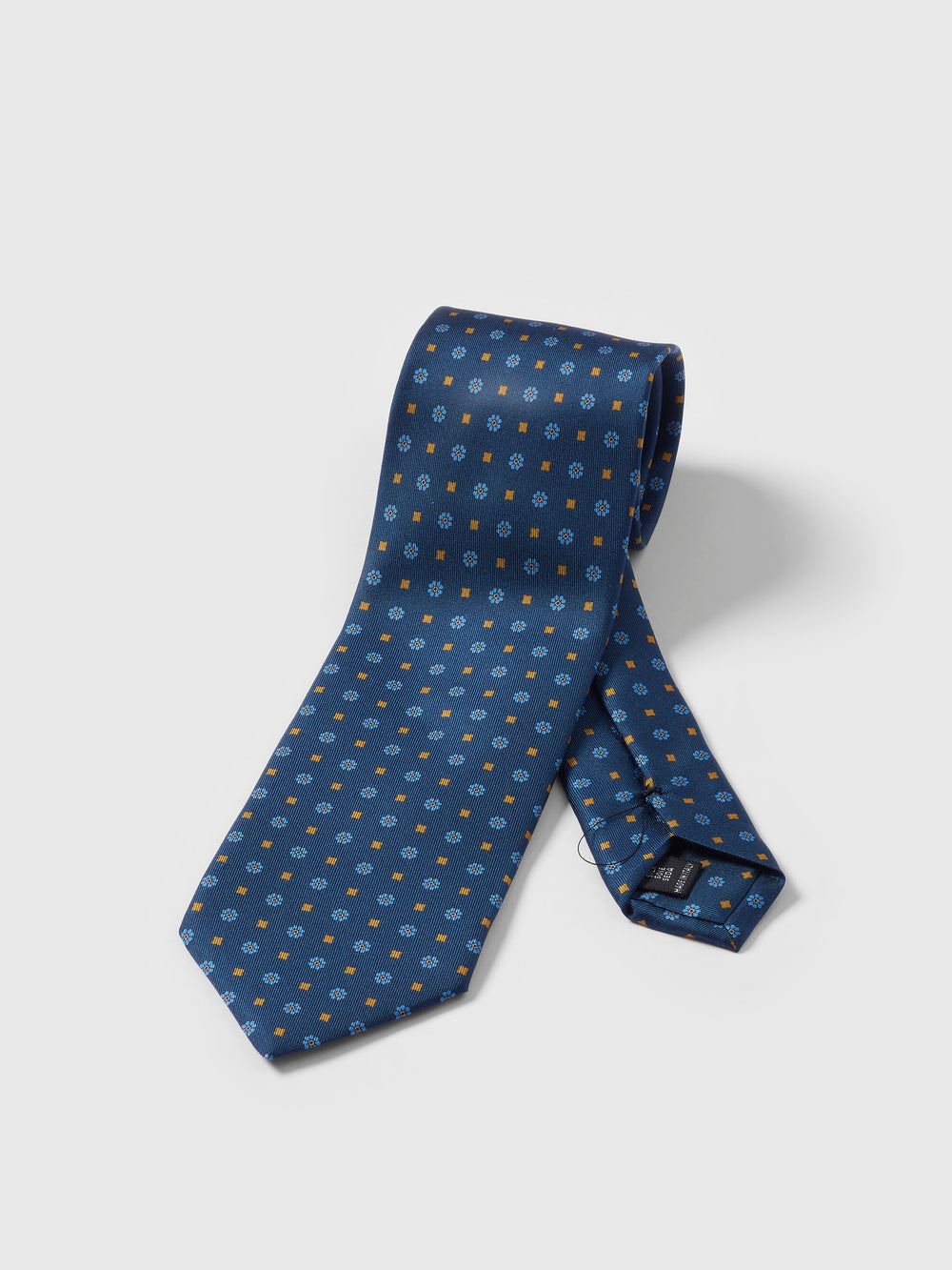 Blue Handmade Printed Tie