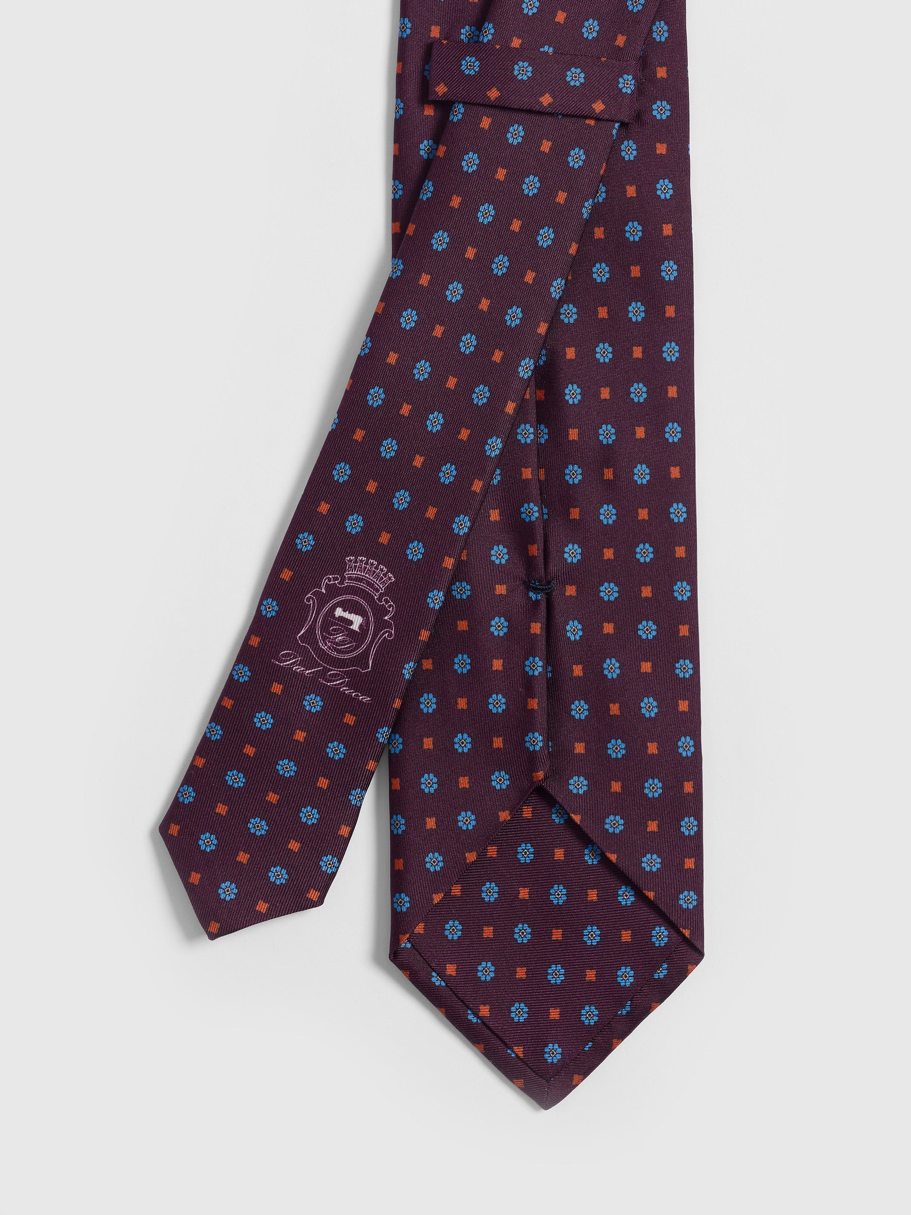 Aubergine Hand-Made Printed Tie