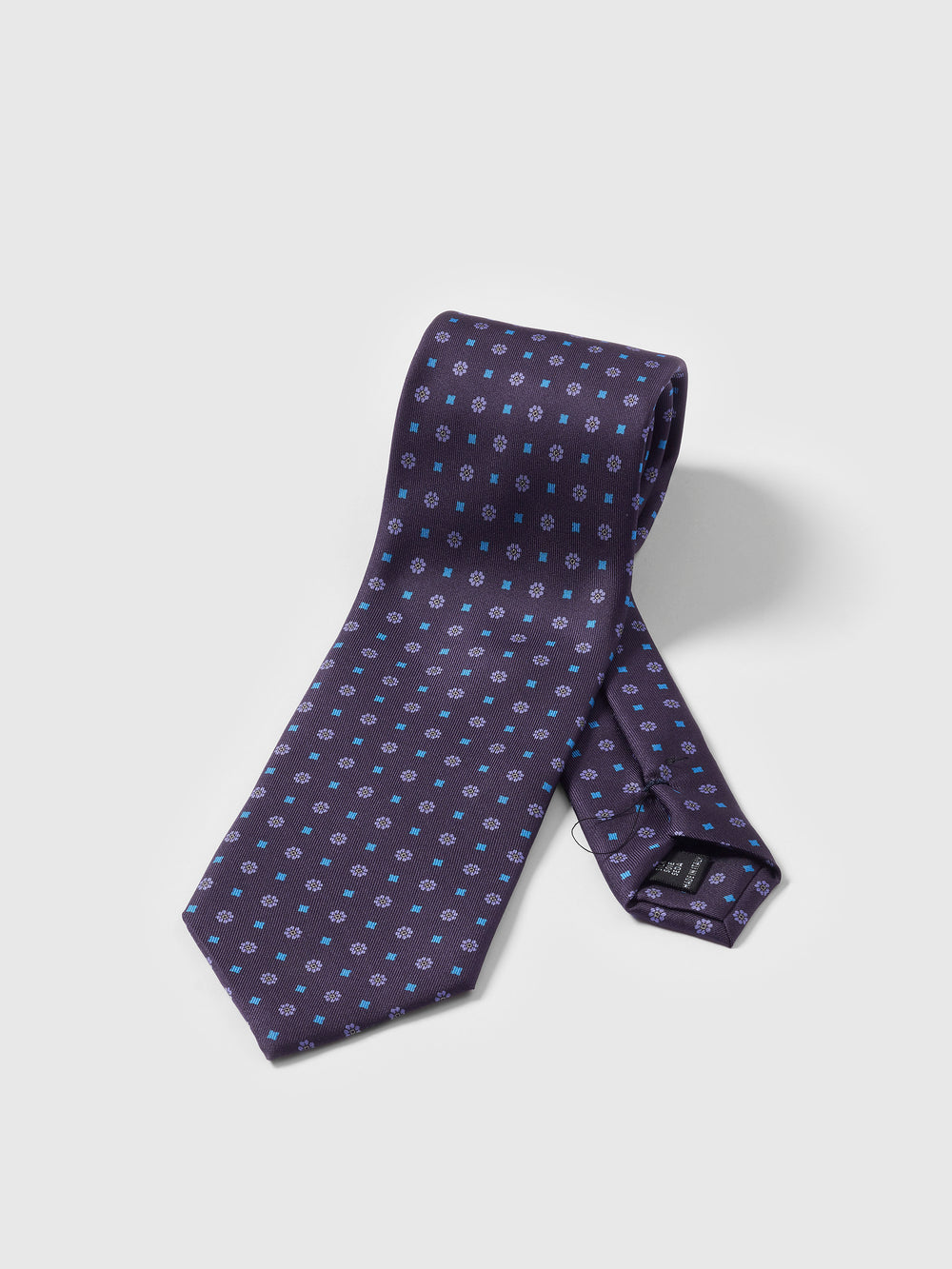 Purple Handmade Silk Printed Tie