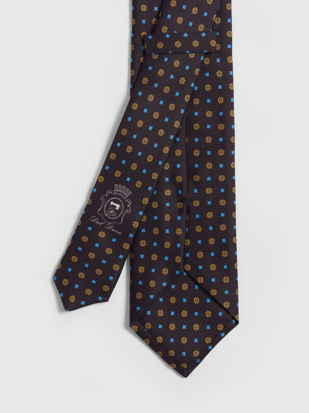 Brown Handmade Printed Tie