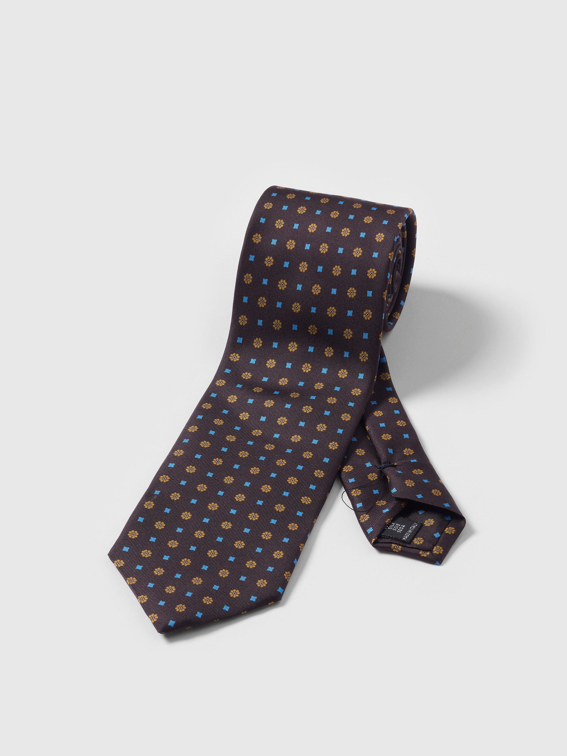 Brown Handmade Printed Tie