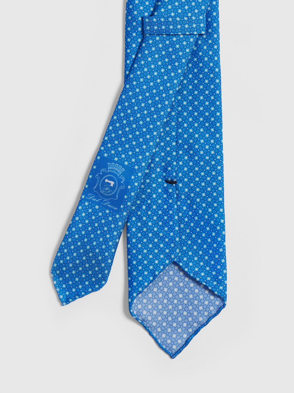Ocean Blue Handmade Silk Printed Tie